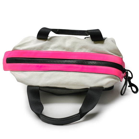 REBECCA MINKOFF Small Subway Tote Bag in Cream/Electric Pink - Picture 9 of 10